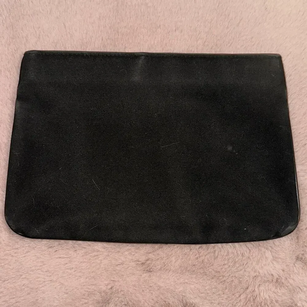 Vintage Suede Black Clutch